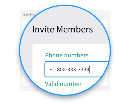 Integrate all your team with invitations Zangi