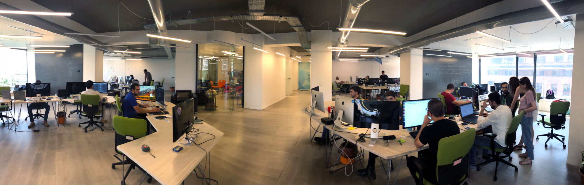 A panorama photo of Zangi's office